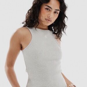 Chic Gray Sleeveless Top